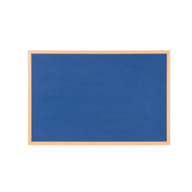 Bi Office Earth Executive Felt Noticeboard 1800mm x 1200mm Blue Oak MDF Frame 470036 F