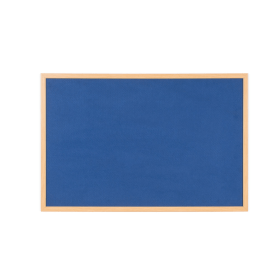 Bi Office Earth Executive Felt Noticeboard 2400mm x 1200mm Blue Oak MDF Frame 829866 F