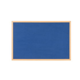 Bi Office Earth Executive Felt Noticeboard 900mm x 600mm Blue Oak MDF Frame 485240 F