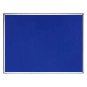 Bi Office Earth Maya Blue Felt Noticeboard 900mm x 600mm Aluminium Frame 389725 F