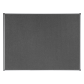 Bi Office Earth Maya Felt Noticeboard 1200mm x 900mm Grey Aluminium Frame 753084 F