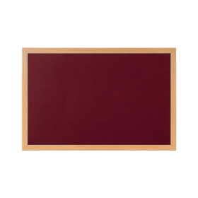 Bi Office Earth Prime Felt Noticeboard 1200mm x 900mm Burgundy Oak MDF Frame 753088 F