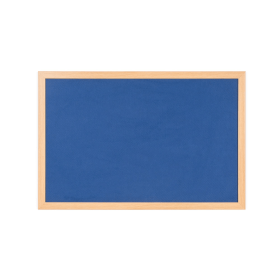 Bi Office Earth Prime Felt Noticeboard 1500mm x 1200mm Blue Oak MDF Frame 883546 F