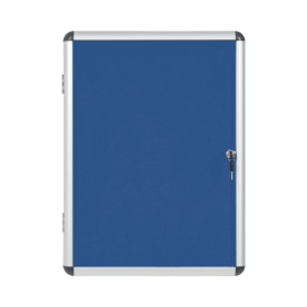 Bi Office Enclore Display Case Blue Felt Acrylic Aluminium Frame 28 x A4 470132 F