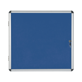 Bi Office Enclore Display Case Blue Felt Acrylic Aluminium Frame 40 x A4 470133 F