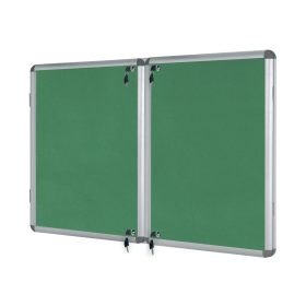 Bi Office Enclore Display Case Green Felt Acrylic Aluminium Frame 15 x A4 610835 F