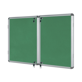 Bi Office Enclore Display Case Green Felt Acrylic Aluminium Frame 20 x A4 610840 F