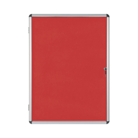 Bi Office Enclore Display Case Red Felt Acrylic Aluminium Frame 32 x A4 470135 F