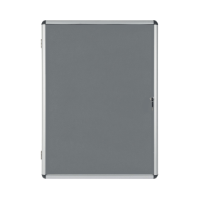 Bi Office Enclore Felt Indoor Lockable Glazed Case 1230mm x 1830mm x 35mm Blue 367291 F