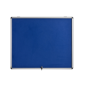 Bi Office Enclore Felt Indoor Lockable Glazed Case 720mm x 981mm x 35mm Grey 451456 F