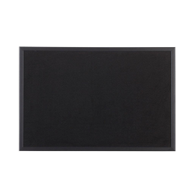 Bi Office Essentials Black Softouch Noticeboard Black Frame 600mm x 450mm 753141 F