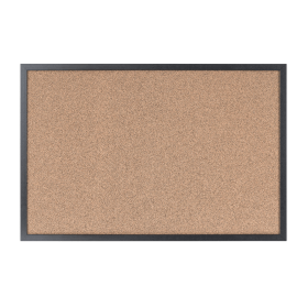 Bi Office Essentials Techcork Noticeboard Black Frame 900mm x 600mm 753137 F
