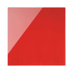 Bi Office Glass Magnetic Board Red Surface Frameless 480mm x 480mm 470108 F