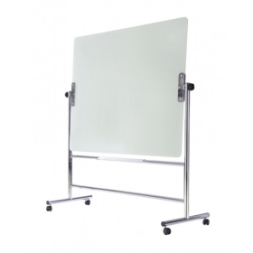 Bi Office Glass Mobile Board Double Sided Magnetic Surface 1500mm x 1200mm 408836 F