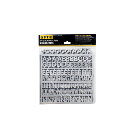 Bi Office Letter Boards Characters 19mm Silver 235 Pack 492845 F