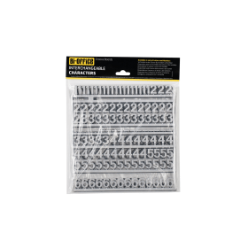 Bi Office Letter Boards Characters 19mm Silver 264 Pack 891927 F