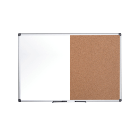 Bi Office Maya Combination Board Cork Drywipe Surface 900mm x 600mm 367289 F