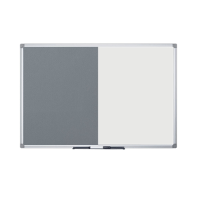 Bi Office Maya Combination Board Grey Felt Magnetic Surface 900mm x 600mm 470143 F