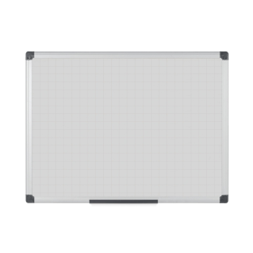 Bi Office Maya Gridded Whiteboard Lacquered Steel Surface 2400mm x 1200mm 470120 F