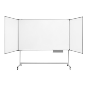 Bi Office Maya Mobile Trio Whiteboard Magnetic Surface 2000mm x 1000mm 596313 F