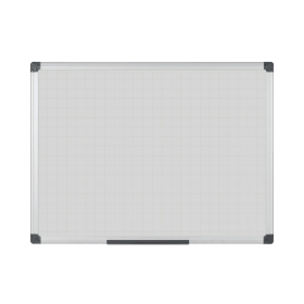 Bi Office Maya Whiteboard Magnetic Steel Gridded 1200mm x 1200mm 470122 F