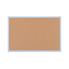 Bi Office Pastel Cork Noticeboard Blue Frame 600mm x 400mm 753185 F