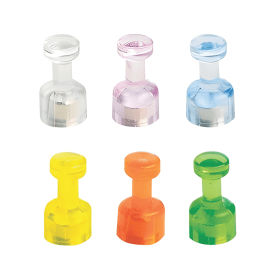 Bi Office Pin Coloured Magnets 6 Pack IM356601 753181 F