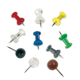 Bi Office Push Pins Assorted 200 Pack 480751 F