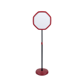 Bi Office Red Octagonal Floor Sign Magnetic Drywipe Surface 594170 F