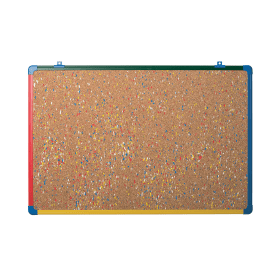 Bi Office Schoolmate Noticeboard Cork Coloured Frame 600mm x 450mm 543937 F