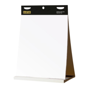 Bi Office Table Top Self Stick Flipchart Pad 585x500mm 20 Sheet White FL148303 160458 F