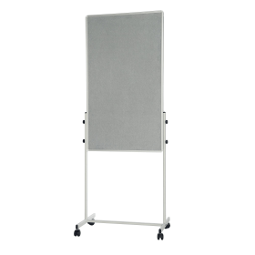 Bi Office White Portable Duo Board and Flipchart Easel 132276 F