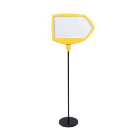 Bi Office Yellow Arrow Floor Sign Magnetic Drywipe Surface 594169 F