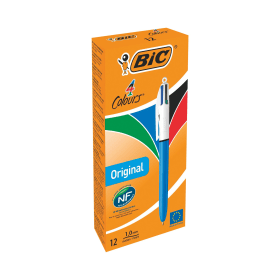 Bic 4 Colours Retractable Ballpoint Pen 0.4mm Line Assorted 12 Pack 109545 F