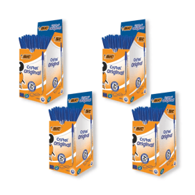 Bic Cristal Ballpoint 50 Blue Pens 3 Pack FREE Extra Pack