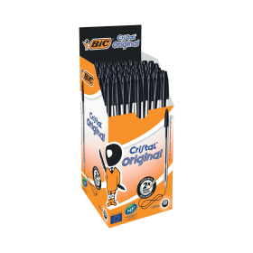 Bic Cristal Ballpoint Pen 0.4mm Line Black 50 Pack 110336 F