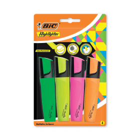 Bic Highlighter Assorted 4 Pack 612459 F