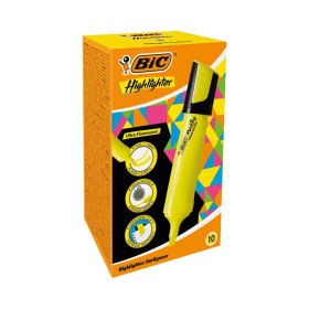 Bic Highlighter Yellow 10 Pack 761525 F