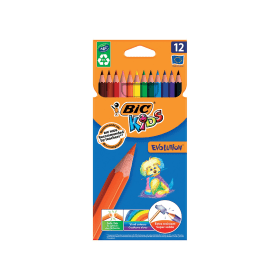 Bic Kids Evolution Ecolutions Colouring Pencils Assorted 12 Pack 102039 F