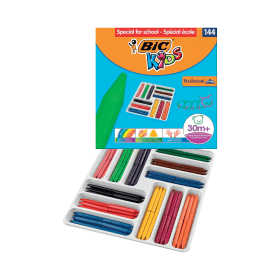 Bic Kids Plastidecor Triangle Crayons Assorted 144 Pack 410749 F