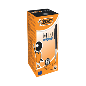 Bic M10 Clic Retractable Ballpoint Pen 0.4mm Line Black 50 Pack 123949 F