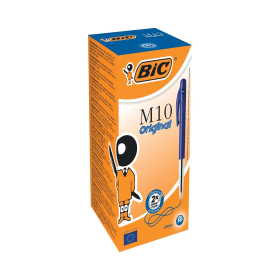 Bic M10 Clic Retractable Ballpoint Pen 0.4mm Line Blue 50 Pack 109564 F