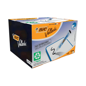Bic Velleda 1701 Drywipe Markers Bullet Tip 1.5mm Line Black 48 Pack 447061 F