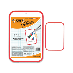 Bic Velleda Drywipe Board 300mm x 440mm Red 104187 F