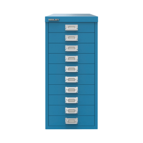 Bisley 10 Multidrawer Cabinet 279mm x 380mm x 590mm Azure Blue BY78740 493597 F