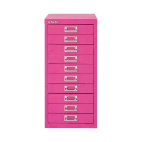Bisley 10 Multidrawer Cabinet 279mm x 380mm x 590mm Fuchsia BY78742 493599 F