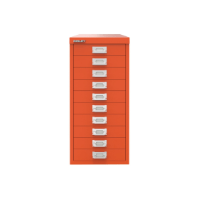 Bisley 10 Multidrawer Cabinet 279mm x 380mm x 590mm Mandarin BY78746 493603 F