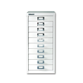 Bisley 10 Multidrawer Cabinet A4 279mm x 380mm x 590mm Chalk White 392702 F