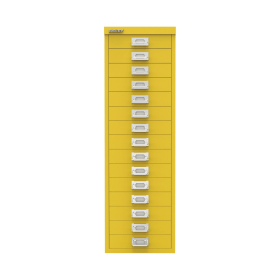 Bisley 15 Multidrawer Cabinet 279mm x 380mm x 860mm Canary Yellow BY78745 493602 F