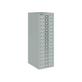 Bisley 15 Multidrawer Cabinet 279mm x 380mm x 860mm Silver BY58420 285442 F